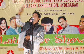 Performing comedy live stage show at Hyderabad Welfare Association